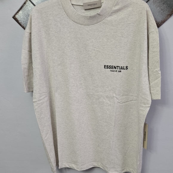 Essentials Fear Of God Light Gray Short Sleeve Tee - Picture 1 of 3